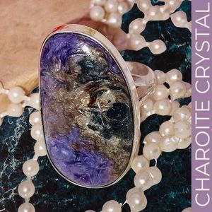 Fabulous Charoite Gemstone Handmade Ring